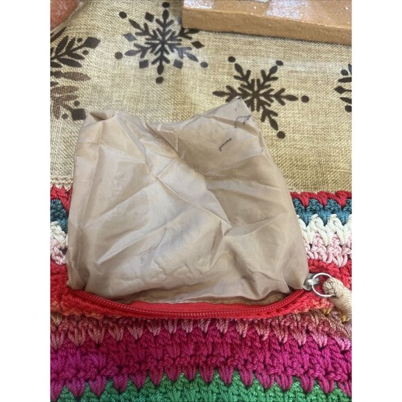 The Sak Multi Colored Rainbow Crochet Boho Sack shoulder Bag - Picture 12 of 12